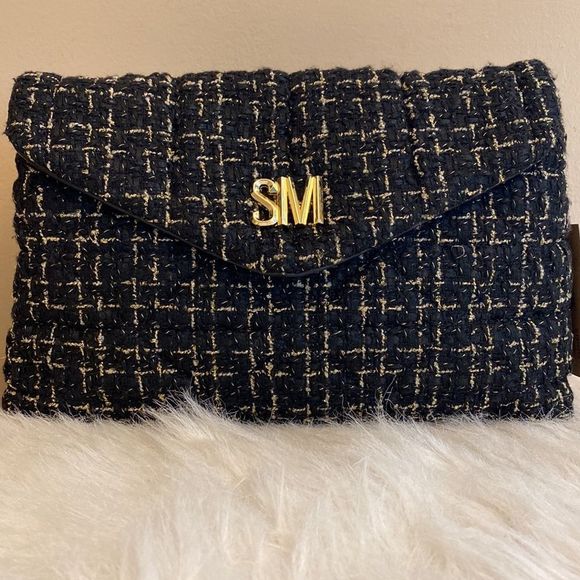Steve Madden (Bledger)Shoulder Bag - Black & Gold - Picture 2 of 13